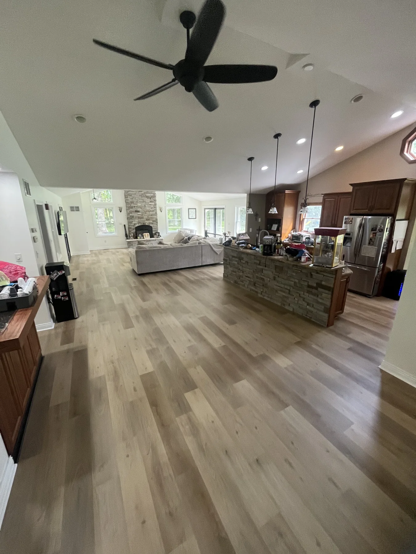 Completed remodeling work