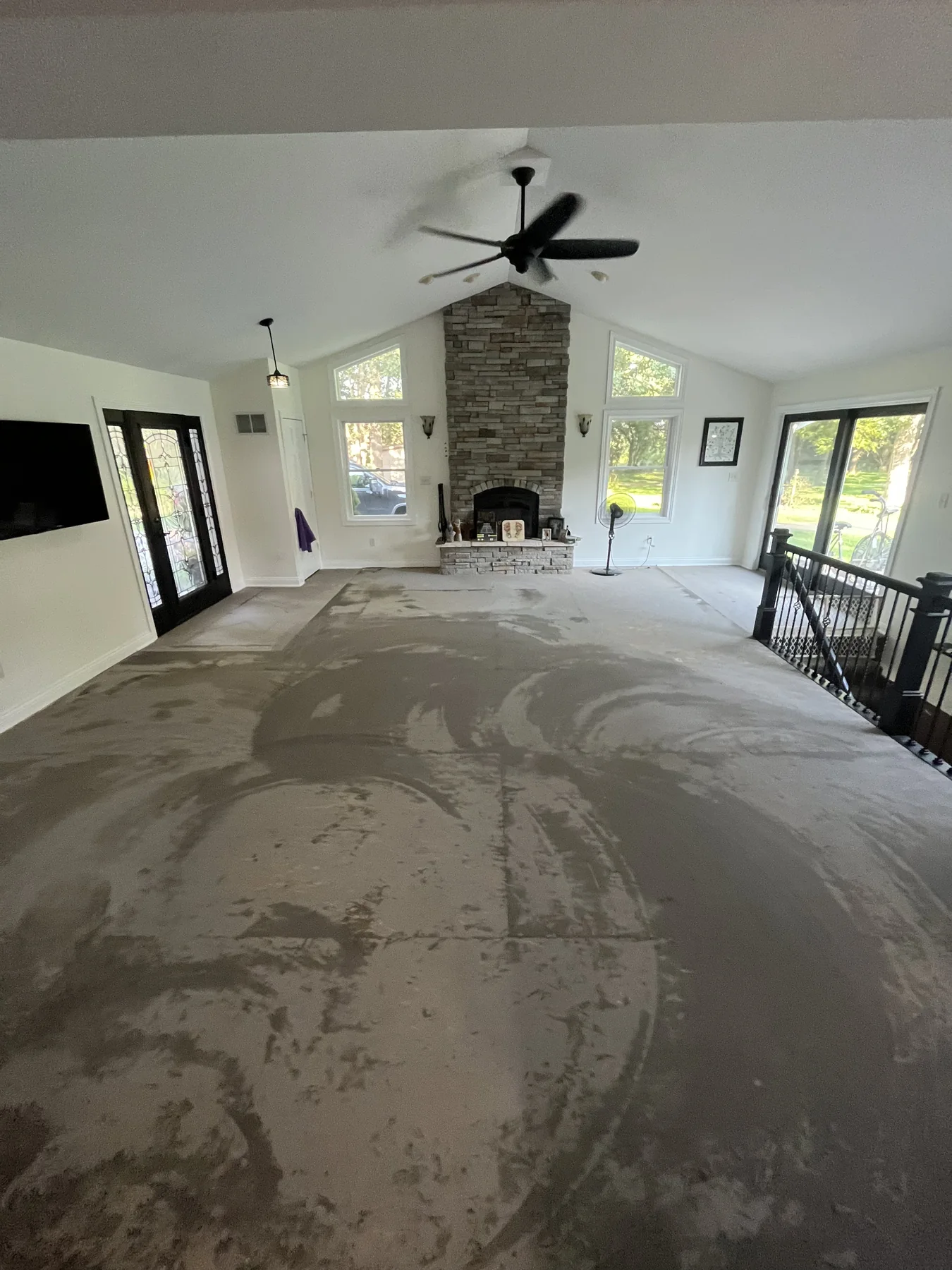 Subfloor prepping stage